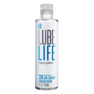 LubeLife 3X Anal Lube – Extra Thick Water Based Lube for Men, Women & Couples – Non-Sticky, Toy & Condom Compatible Personal Lubricant, 8 Fl Oz