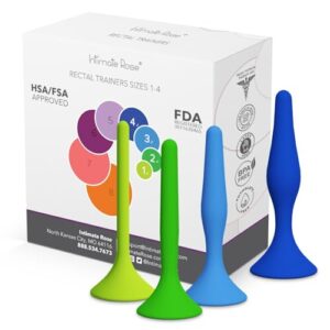 Rectal Dilator Trainer Set for Men and Women – Pelvic Floor Therapy Tool - Medical Grade Silicone, FDA Registered - 4-Pack, Sizes 1-4