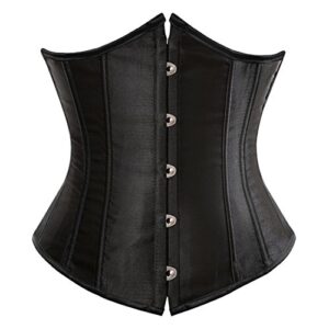Zhitunemi Underbust Corset Tops for Women: Adult Halloween Costumes Woman 2025 Cosplay Historical Reenactments Themed Parties Small Black