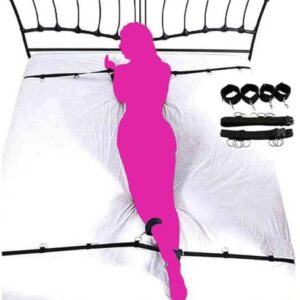 Bed Restraint Kit for Couples Under King Bed Sex Ropes for Queen Size Beds Sex Tie Down Under Mattress for Bed Straps Adult Play Handcuffs Freaky Bedroom Toys Adults Couples Sexy Gifts Set Sweater