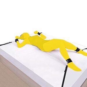 King Size Bed Restraints Belts for Wrists and Ankles Restraint Ropes & Lanyards Adult Play Sex Tie Down for Queen Size Bed Straps Under Mattress for King Bed Bondage Restraints Kit for Couples Sweater